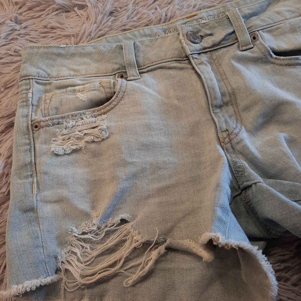 American Eagle Jean Shorts Stretch Size 8 - Picture 6 of 12